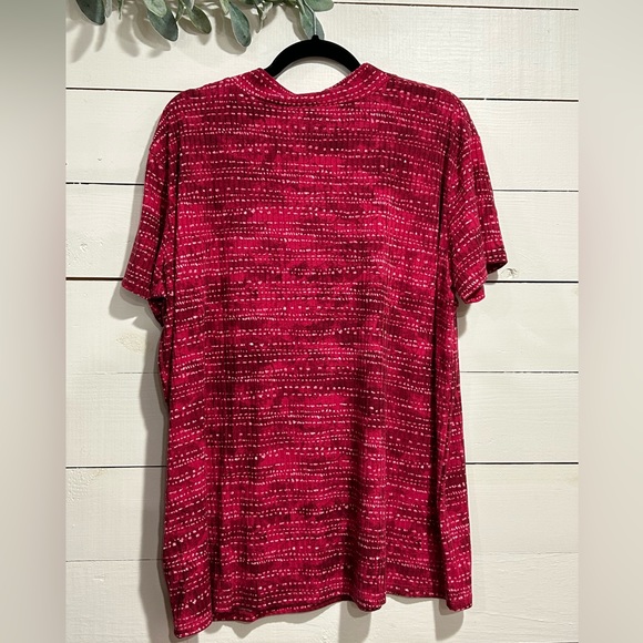 Pink Ribbed Mock Neck Top XL - Picture 2 of 4